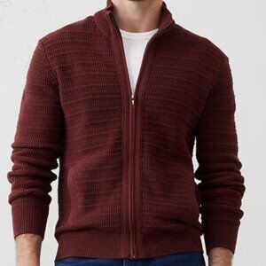 Banana Republic Factory Textured Combed Cotton Sweater Jacket